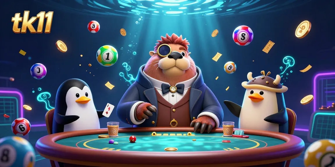 tk11 players enjoying an underwater poker game with colorful elements for vibrant entertainment