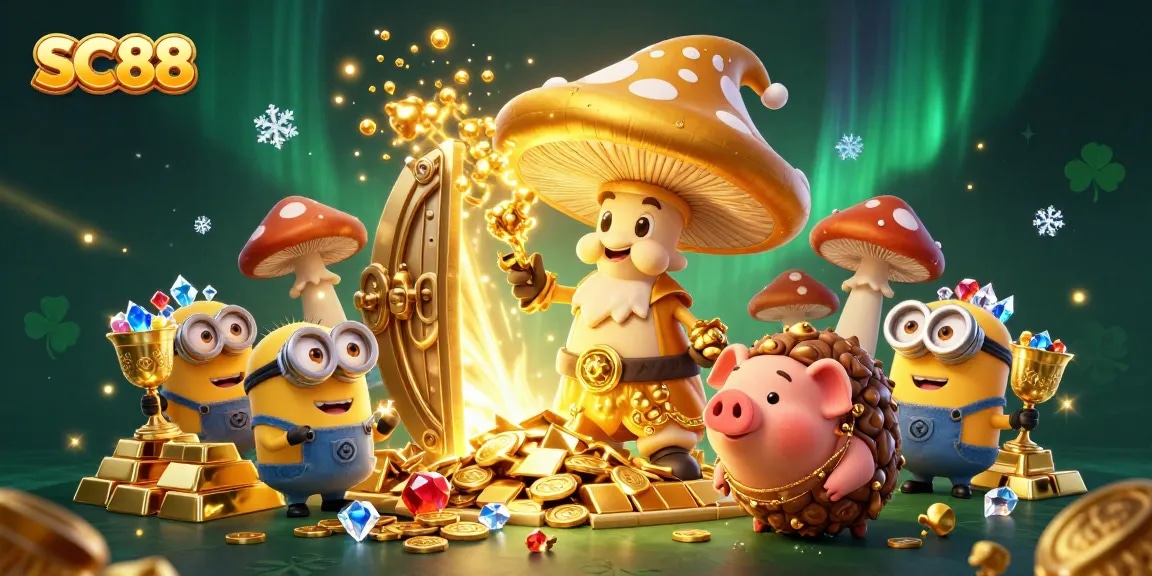 Play thrilling games at SC88 with the magical golden wizard and treasures all around.