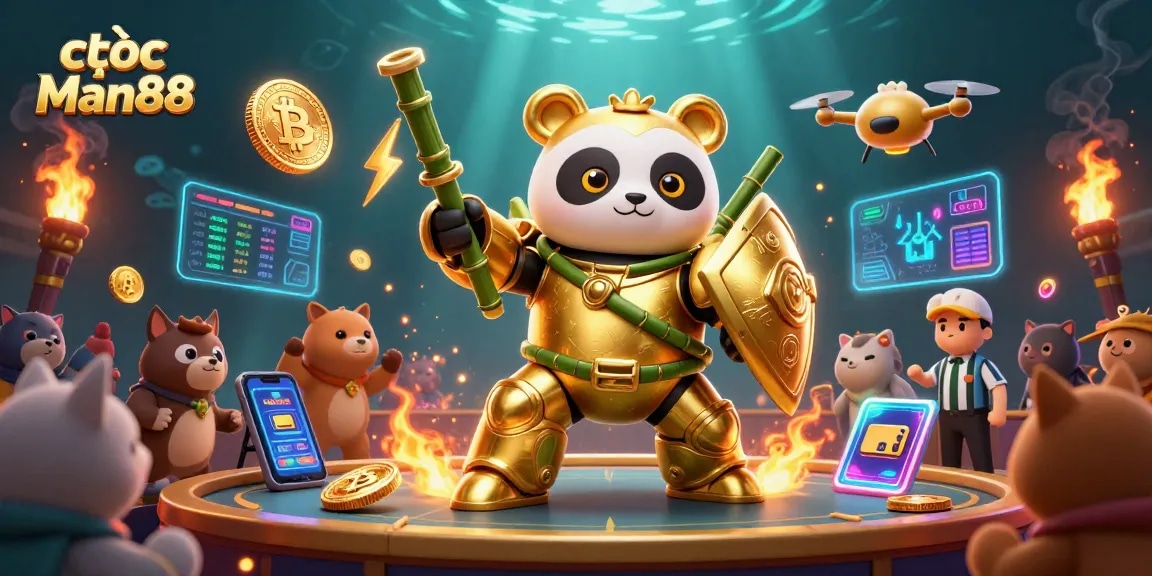 Bet on exciting games at cược Man88 with vibrant characters and lively casino atmosphere.