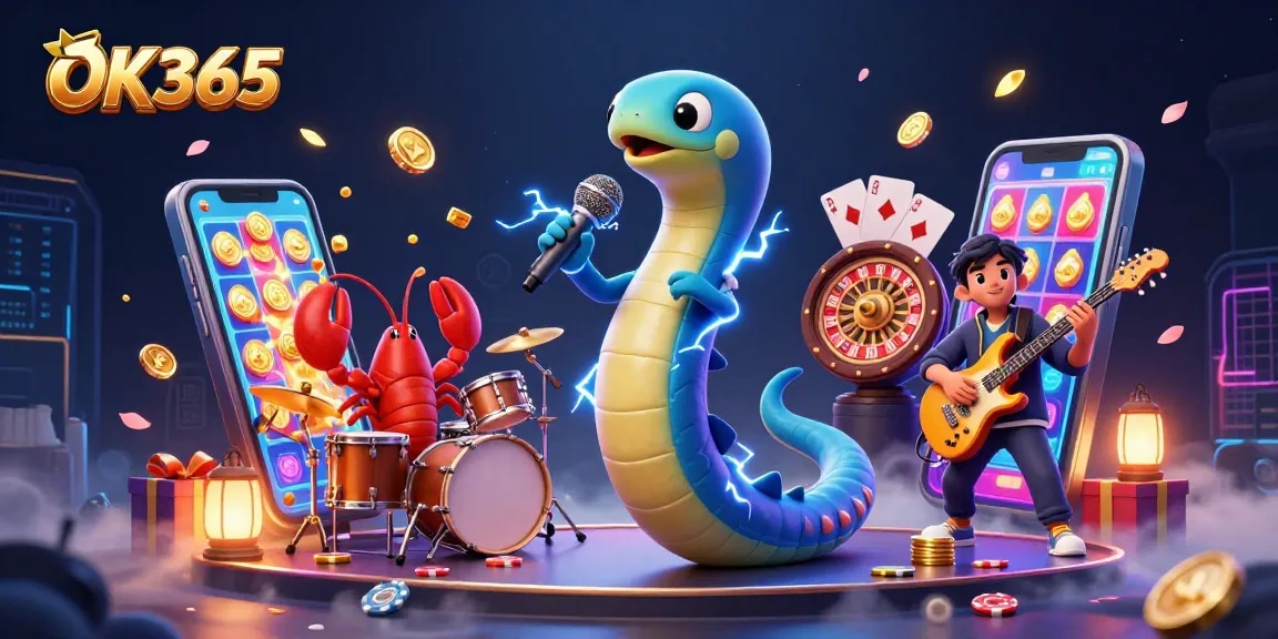OK365 transforms your gaming experience with an electric DJ show and vibrant casino atmosphere.