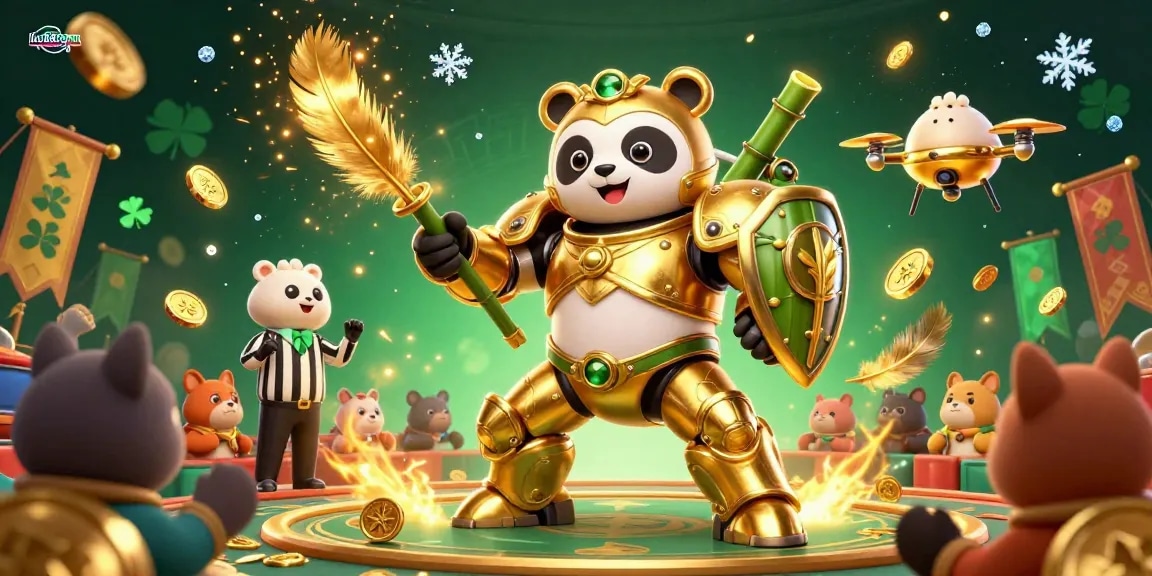 Experience exhilarating action at luck8topvn with a vibrant 3D casino competition featuring a mech-suit panda.