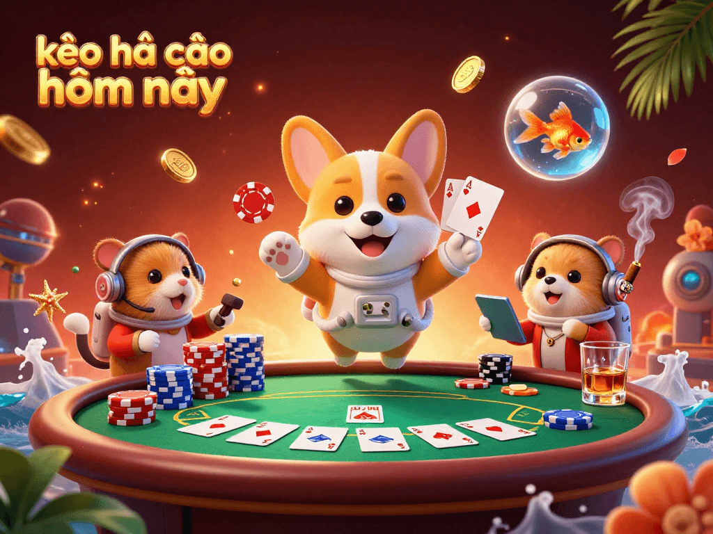 Betting strategies showcased through kèo nhà cái hôm nay in a vivid space casino scene.