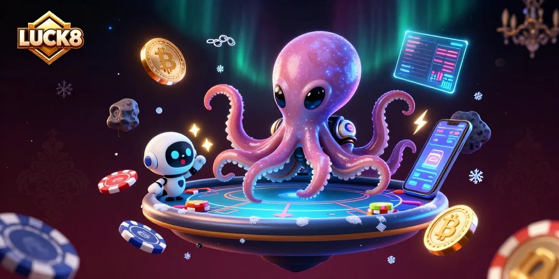 Engage with LUCK8, experiencing vibrant animated content while navigating exciting poker tables.
