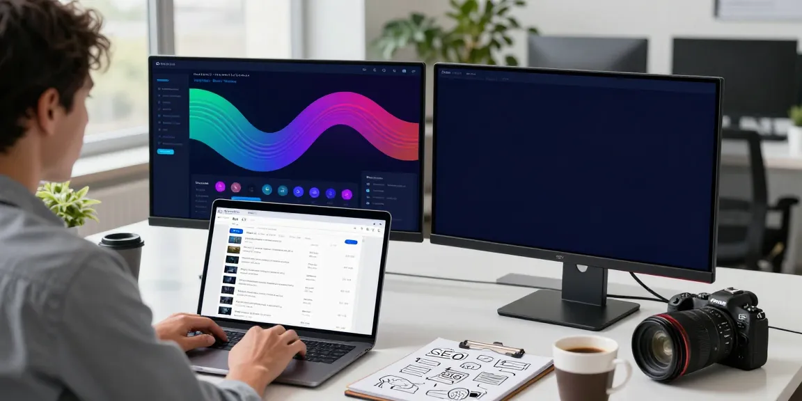 Professional analyzing instant indexing performance metrics in a modern digital marketing workspace.