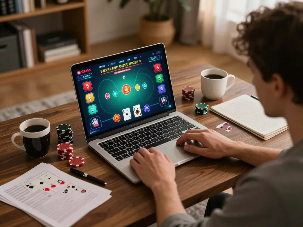 Engage with SC88 win in a cozy home poker game environment, showcasing strategic gameplay.
