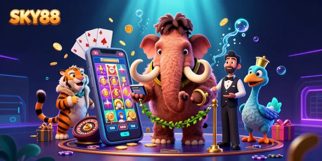 Experience thrilling bets at SKY88 with vibrant games, captivating scenes, and engaging characters.