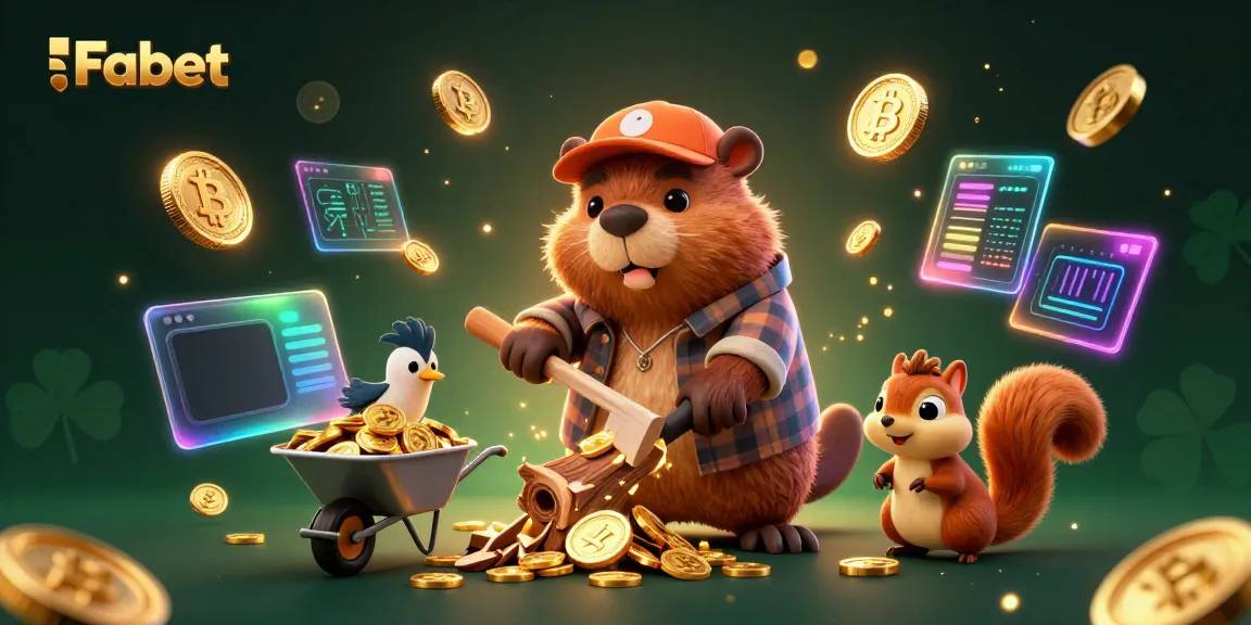 Experience the excitement of Fabet with vibrant games and an energetic atmosphere in this playful 3D illustration.