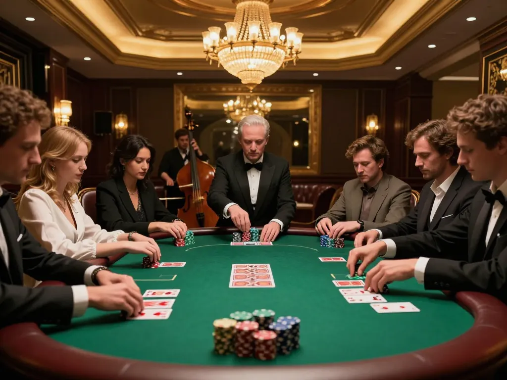79king players engaging in a high-stakes poker game in a luxurious VIP room atmosphere