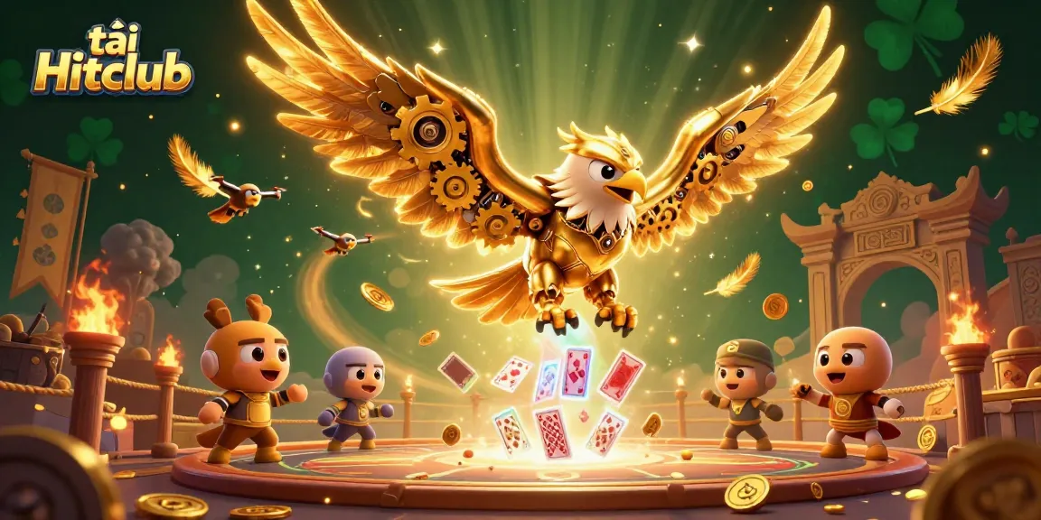 Experience exciting gameplay with tải Hitclub, featuring dynamic 3D characters and casino elements.
