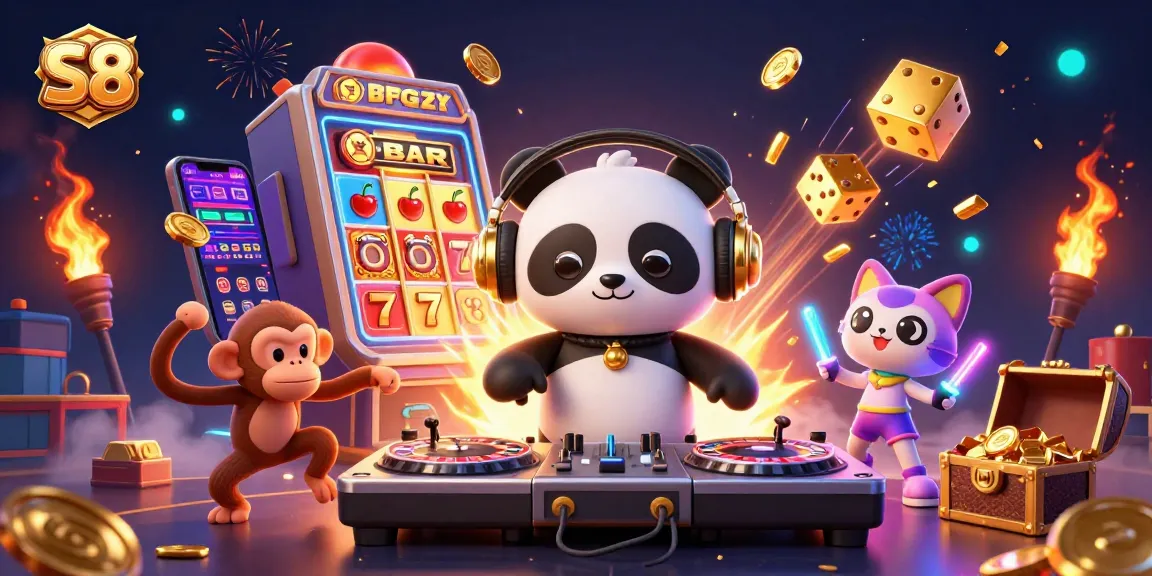 S8 players enjoying a thrilling jackpot experience with vibrant characters and exciting casino elements.