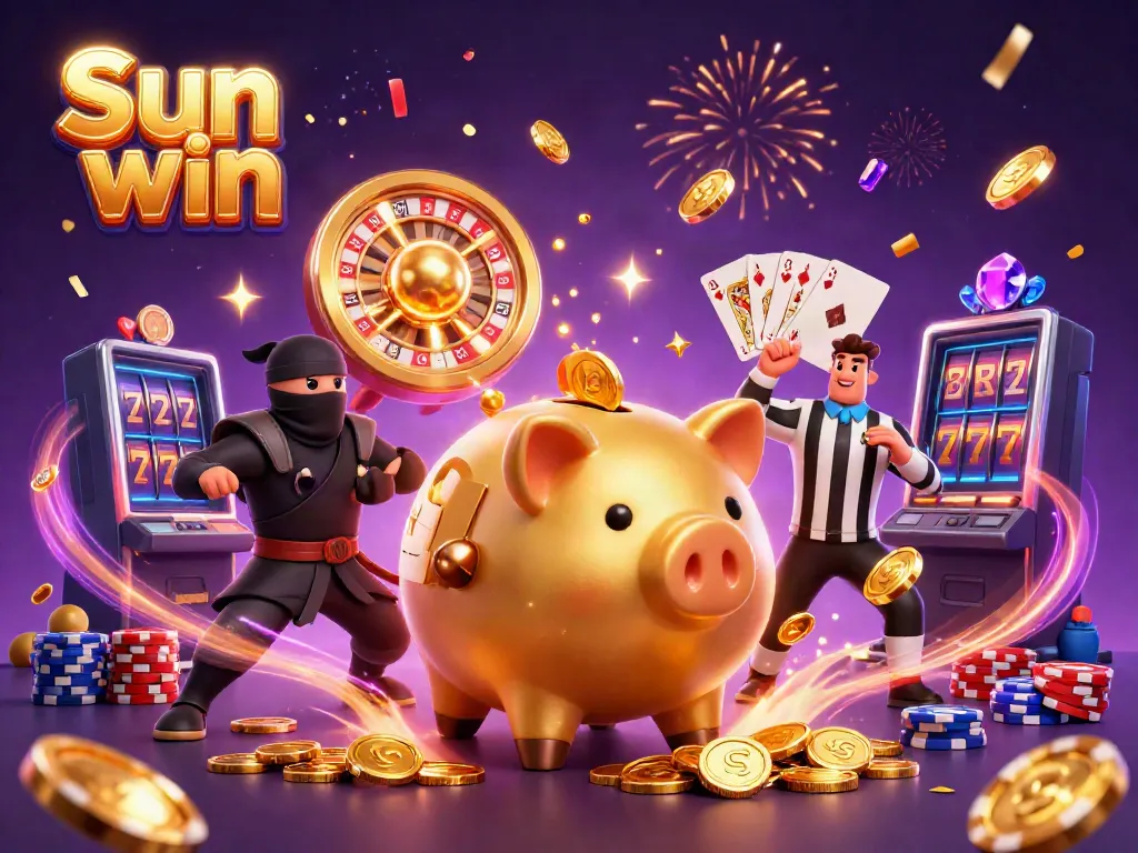 Engage with exciting Sun win gaming action, highlighted by vibrant elements.