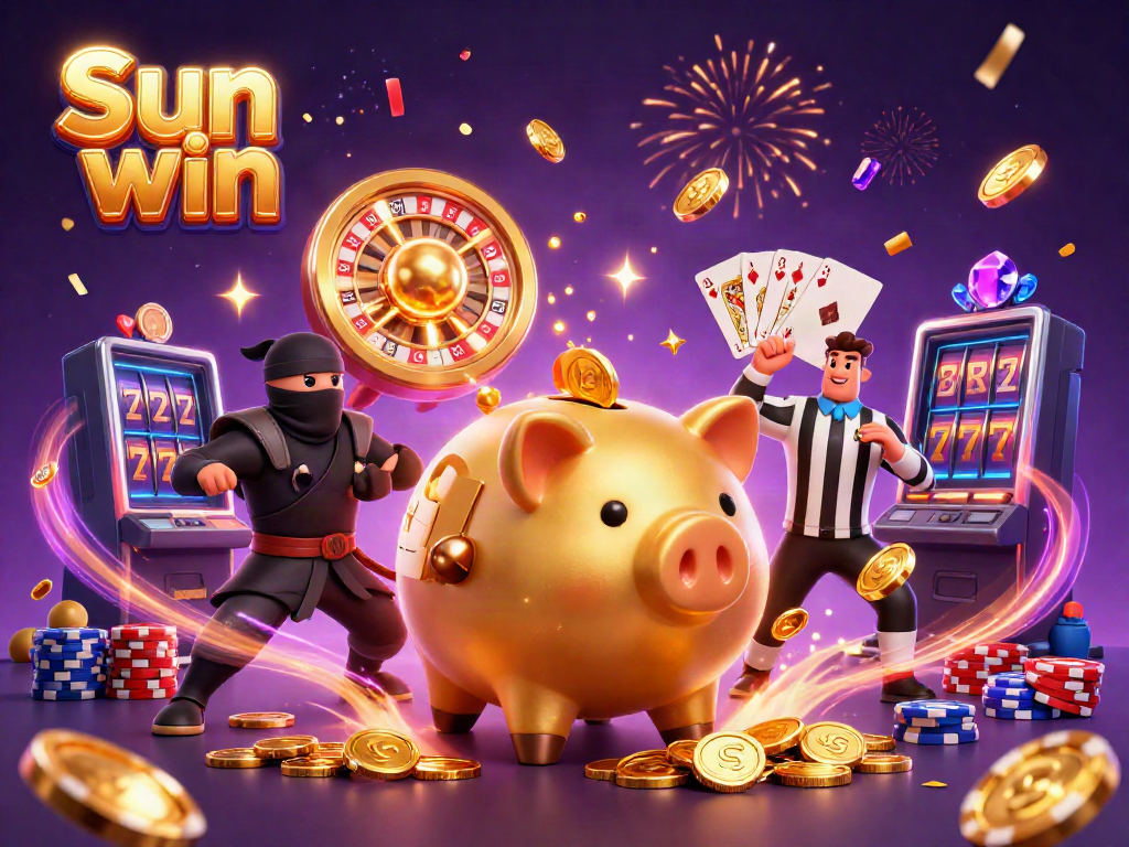 Engage with exciting Sun win gaming action, highlighted by vibrant elements.