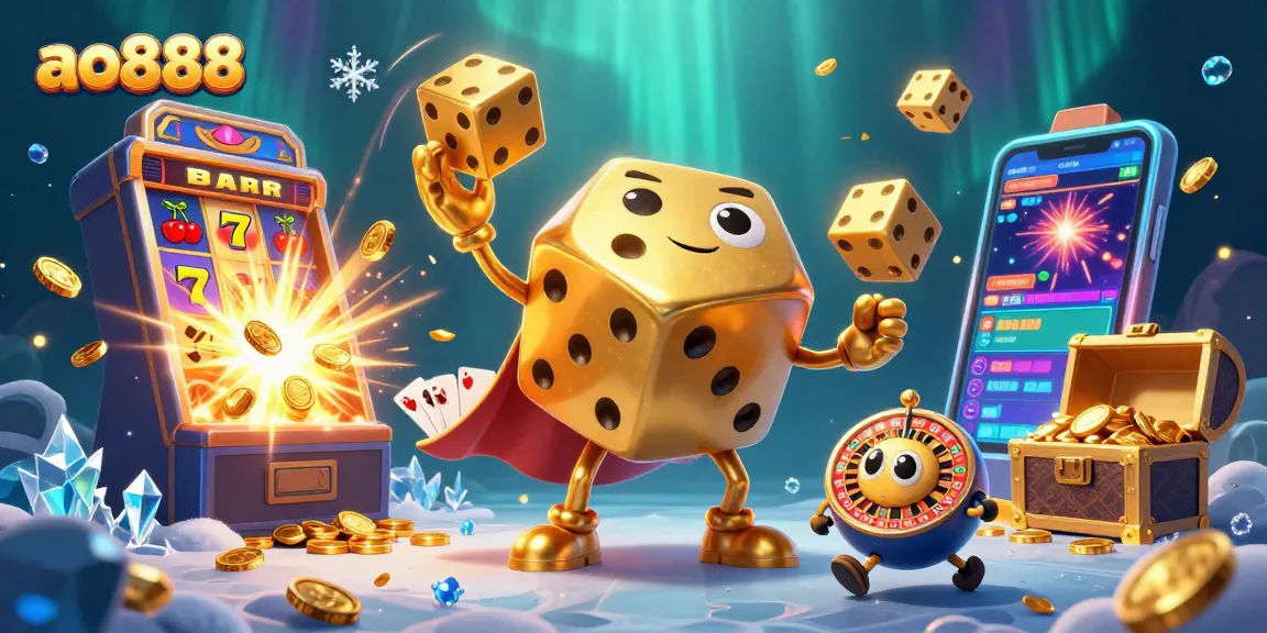 Engage with thrilling gaming action at ao888 with colorful casino elements and dynamic characters.