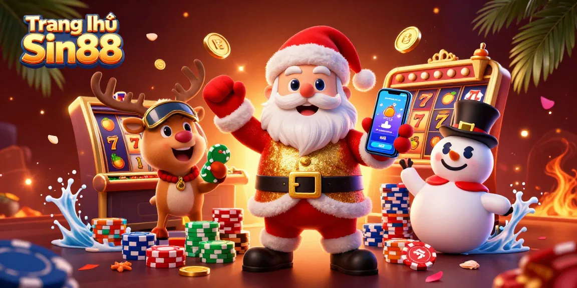 Experience excitement at Trang chủ Sin88 with joyful characters celebrating jackpots at a vibrant casino.