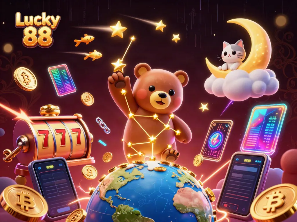 Experience Lucky 88's vibrant slots and winnings in a dynamic cartoon universe.