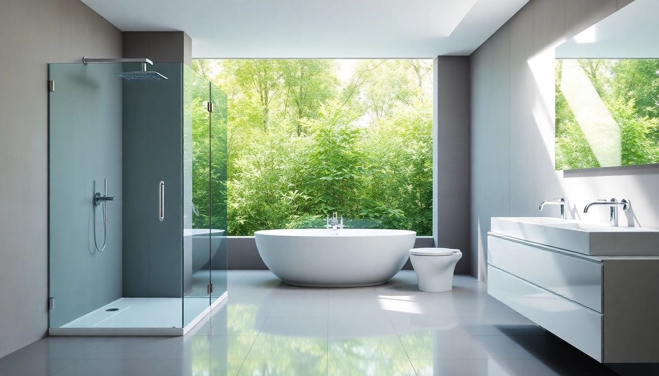 Stylish shower screens for wet rooms enhancing a modern bathroom's elegance.