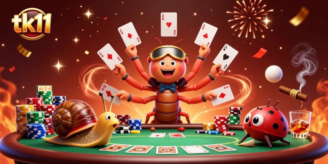 Experience thrilling poker action with the vibrant 3D atmosphere from tk11's dynamic game scene.