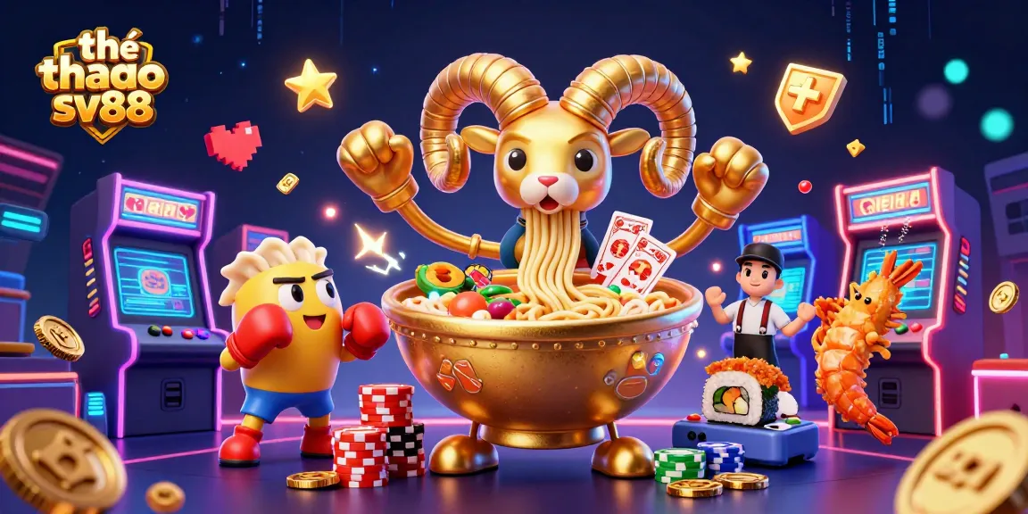 Experience the exciting gaming scene at thể thao sv88 with vibrant characters and dynamic casino elements.