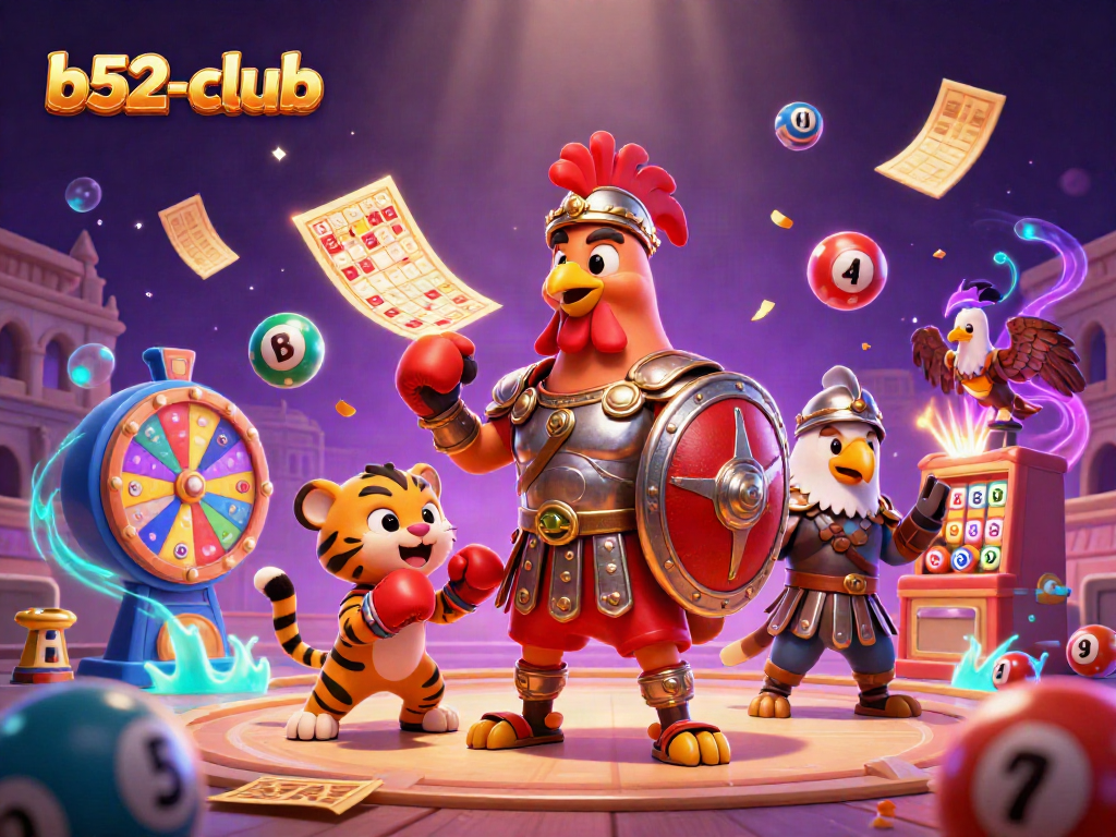 Engage in thrilling games at b52-club with immersive digital illustrations of exciting gambling action.
