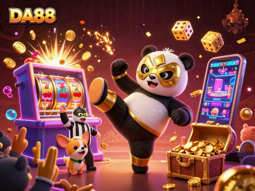 Experience DA88’s thrilling casino action with animated pandas and exciting jackpots!