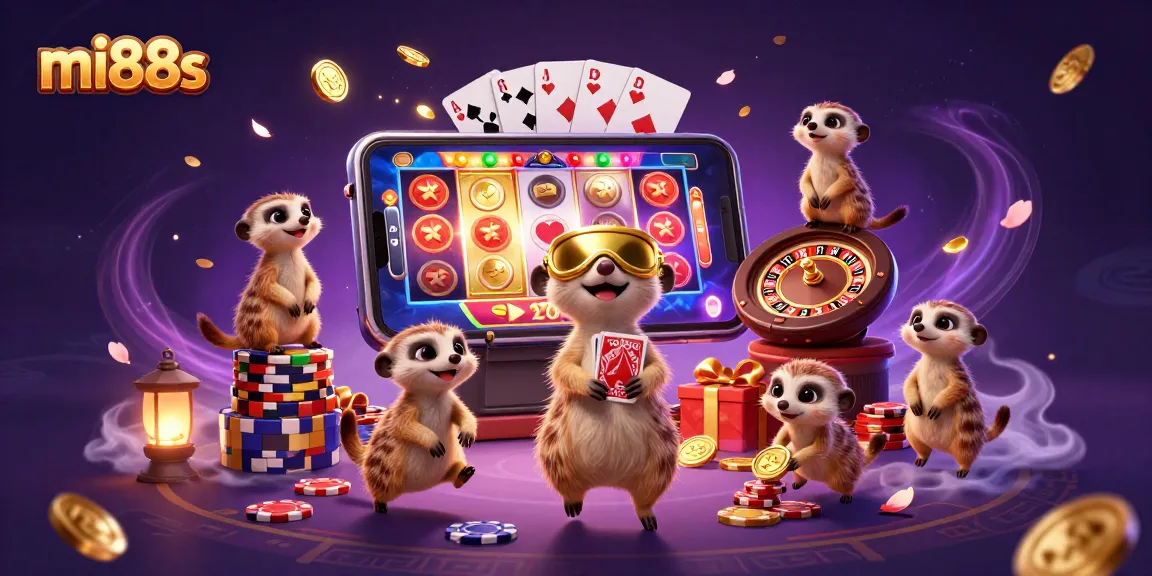 Experience excitement at mi88s with meerkats managing an imaginative casino scene filled with games.