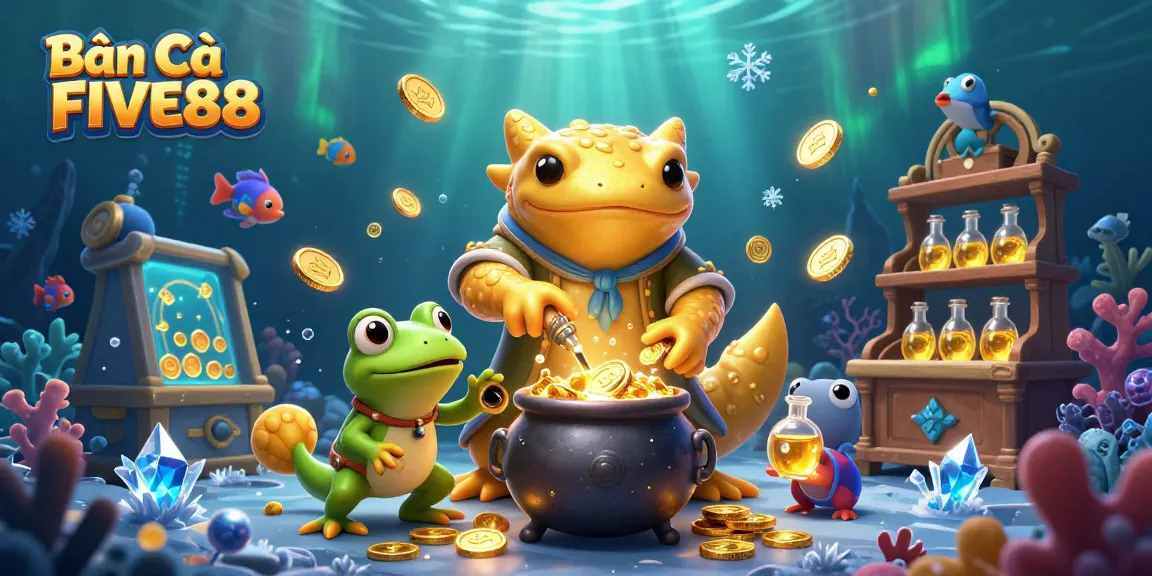 Bắn Cá FIVE88 engages players in an underwater adventure to win gold coins through thrilling gameplay.