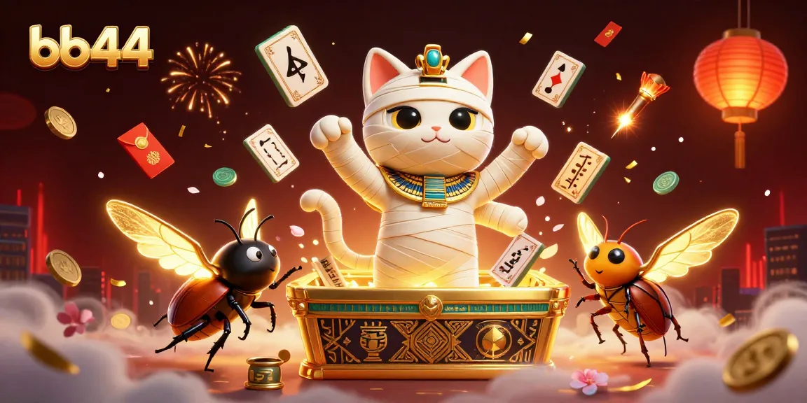 Engage with exciting gameplay at bb44 with our Egyptian mummy cat and vibrant casino elements.